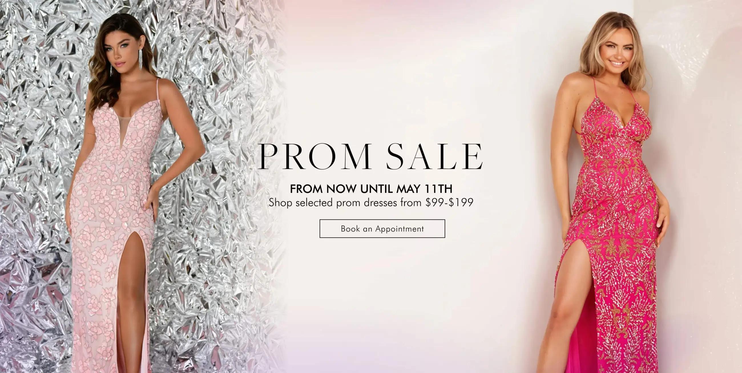 Prom Sale April banner for desktop