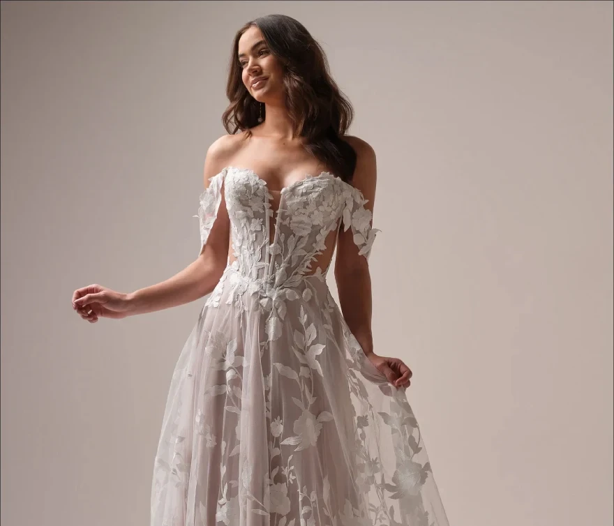 Model wearing a gown by Maggie Sottero